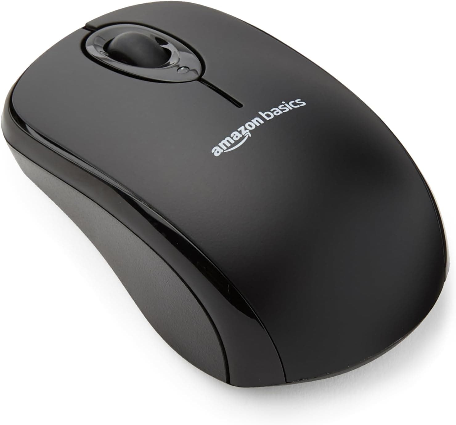 Amazon Basics 2.4 GHz Wireless Optical Mouse, Black, product photograph