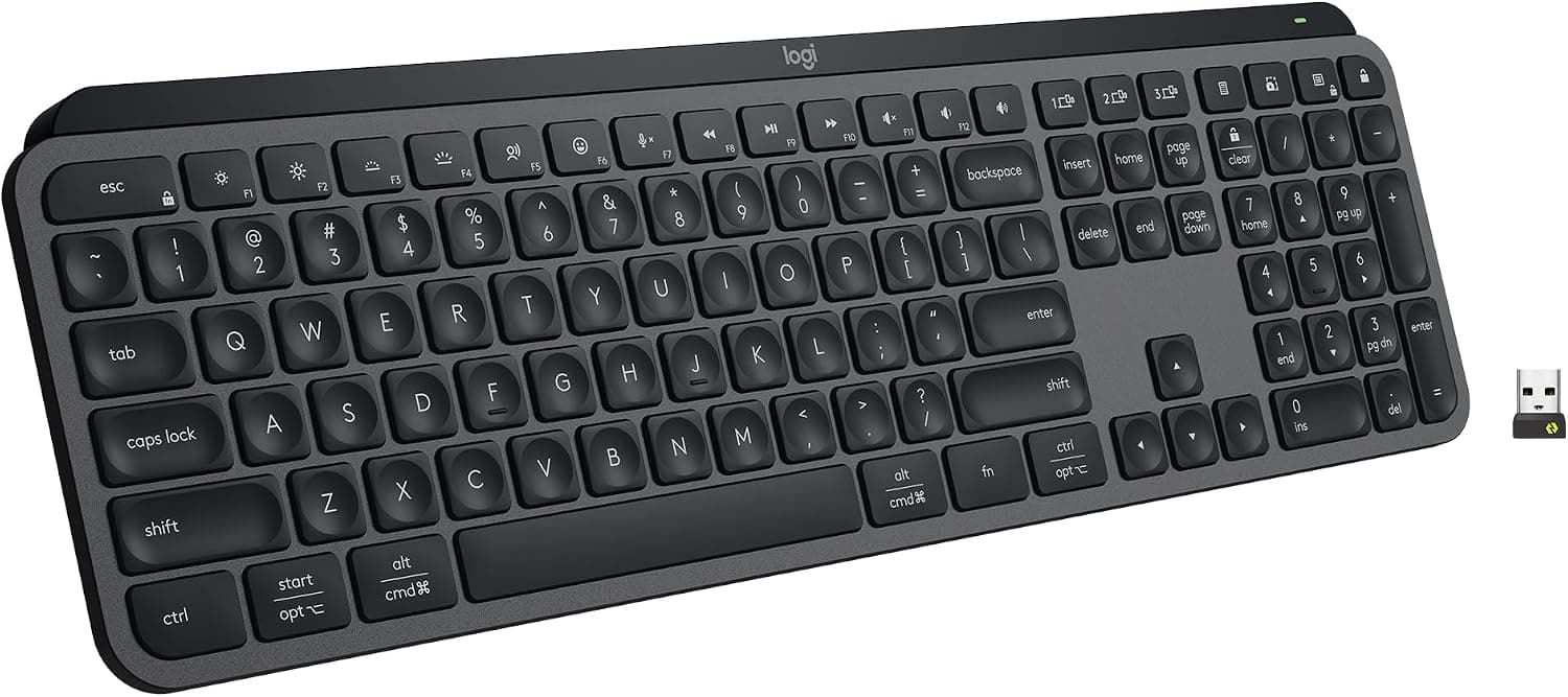 Logitech MX Keys S Wireless Keyboard, Graphite, product photograph